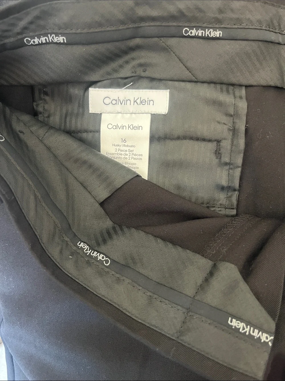 NWT Calvin Klein Boys' 2-piece Formal Suit Set size 16 husky